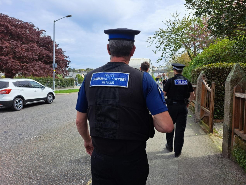 Police on the beat in Falmouth. (Image: Devon and Cornwall Police)