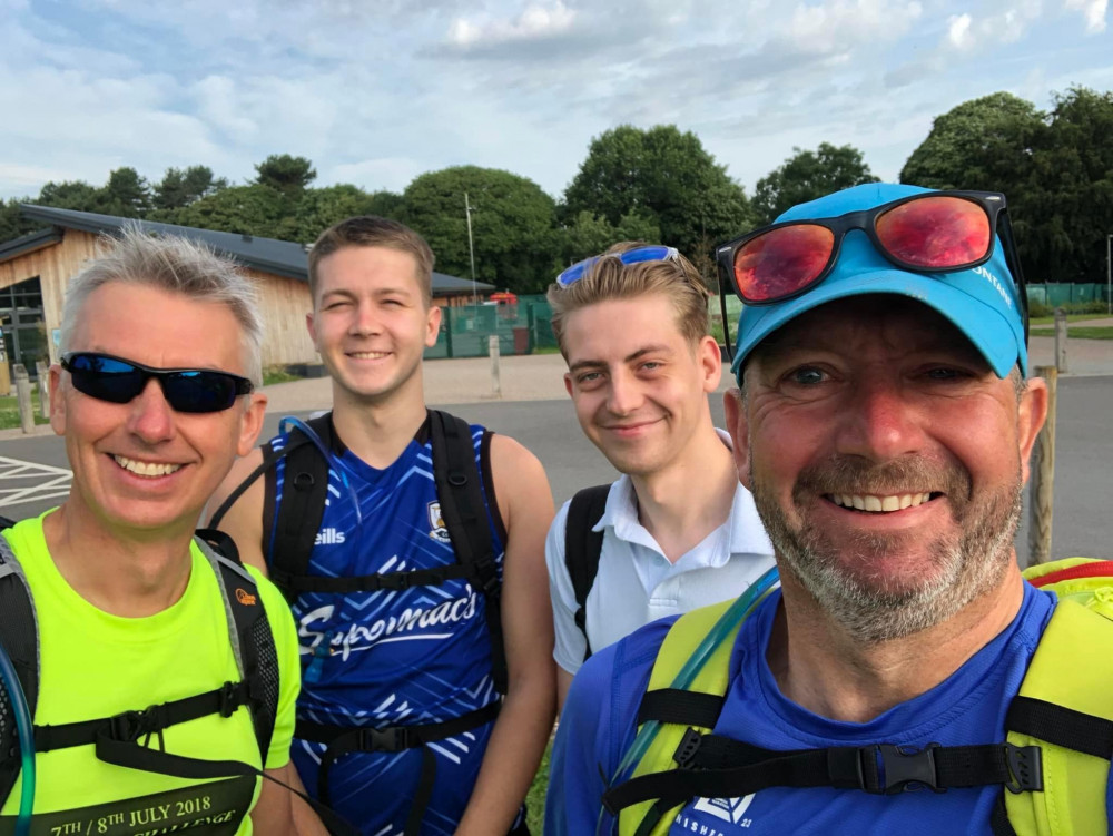 Colin (far right) and some of the walkers. (Photo: Colin Dalton)