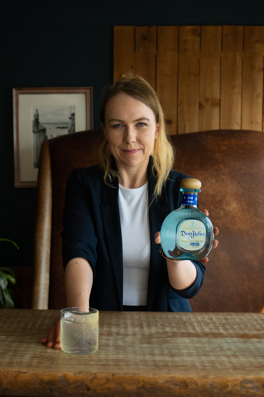 Holly and one of her cocktails from the competition. (Image: sarabaxterphotography)