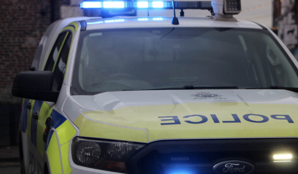 A Cheshire Police Car in Macclesfield town centre. (Image - Macclesfield Nub News) 