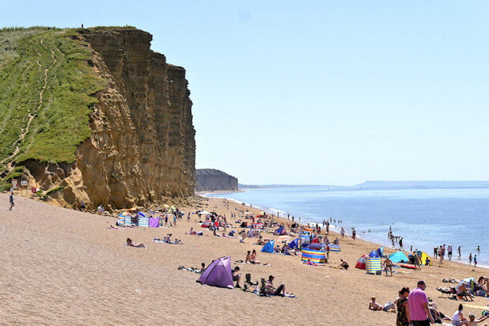 West Bay's famous cliffs as featured in ITV's Broadchurch (photo credit: David Dixon)