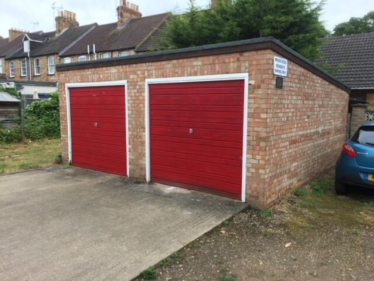 A single garage has come up for rent in Stamford, great for parking or storage. Image credit: Knight Partnership Lettings.