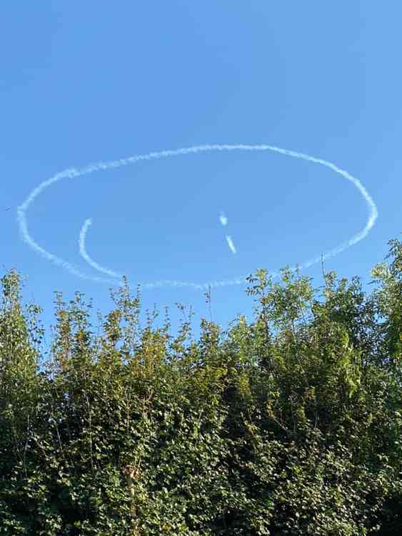 The smile in the sky above Cheddar (Photo: Julian Sayer)