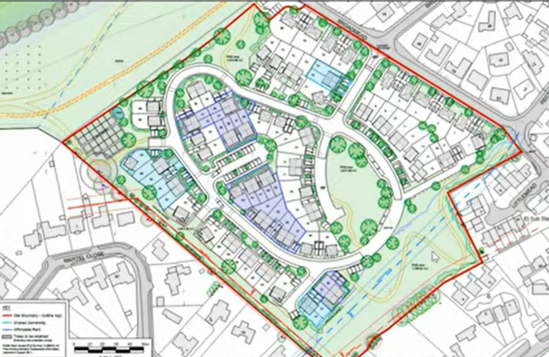 The proposed layout of the housing development (image credit: Southern Strategic Land & Bright Space Architects)