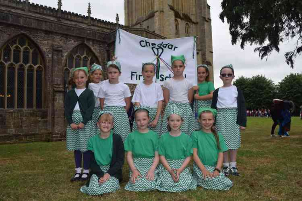 Pupils from Cheddar First School