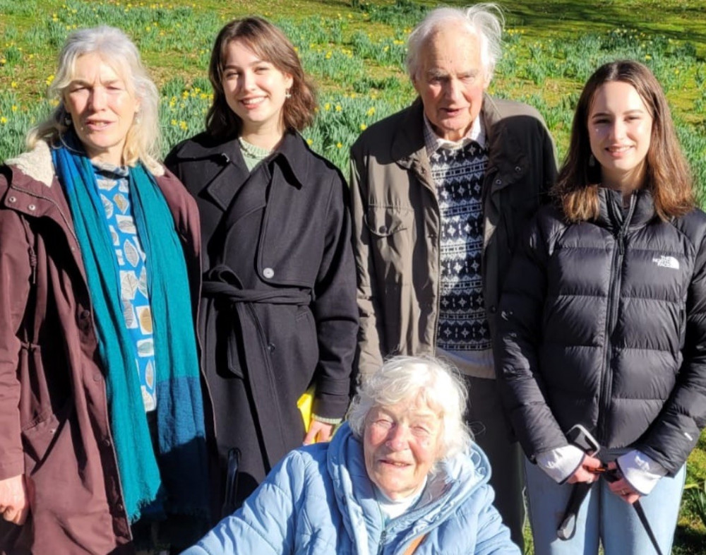 The Crispin Family (Georgie left, Roger back middle, Maddie right)