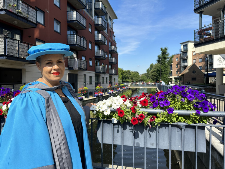 Critically acclaimed novelist Kit de Waal awarded honorary doctorate from Kingston University. (Photo: Kingston University)