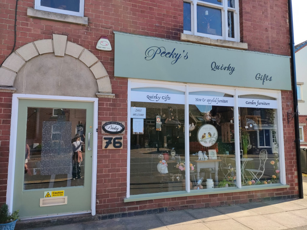 Peeky's Quirky Gifts, 76 South Street, Oakham, Rutland. Image credit: Nub News. 