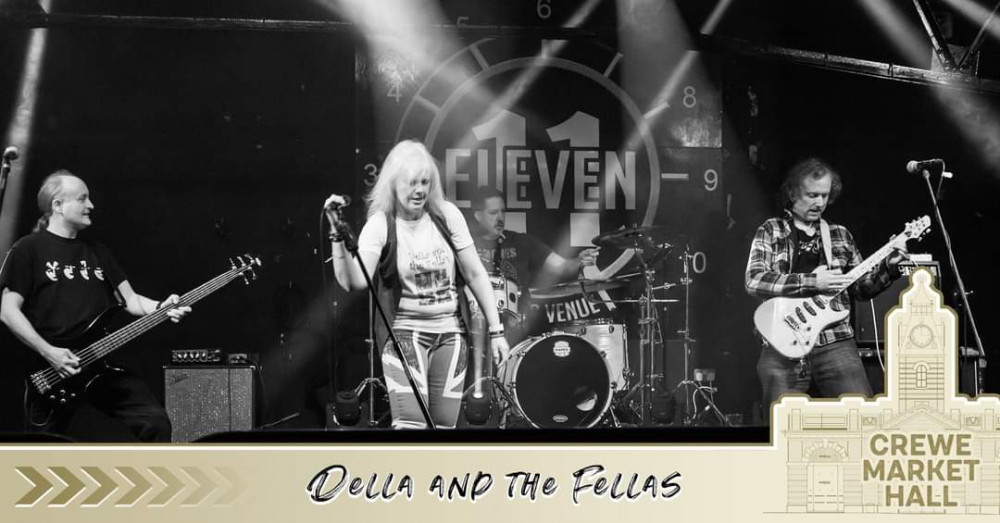 Della and the Fellas are performing live at Crewe Market Hall on Saturday 29 July.