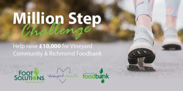 Foot Solutions is appealing for walkers to join them in a Million Step Challenge to raise badly needed funds for the Vineyard Community and Richmond Foodbank.