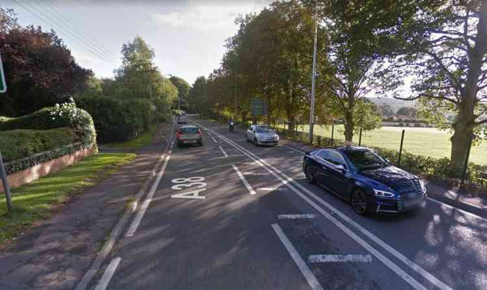 Temporary traffic lights are planned on the A38 through Sidcot next week (Photo: Google Street View)