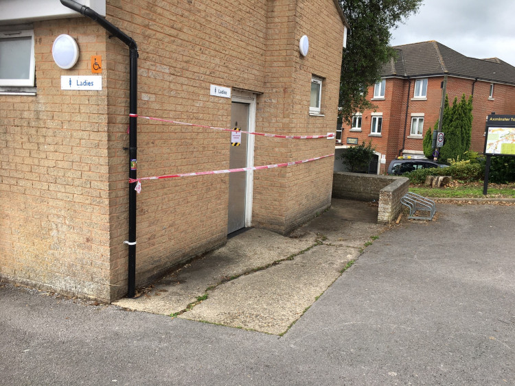 The female public toilets in West Street, Axminster, are currently closed