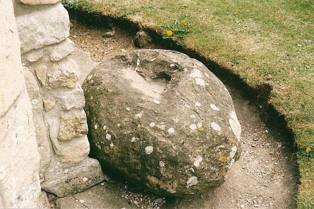 The Egg Stone at Glastonbury Abbey. Credit: Michael Murray and licensed for reuse under this Creative Commons Licence.