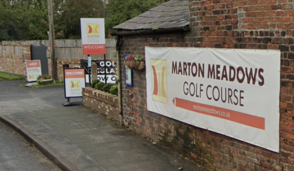 Marton Meadows Golf Club's entrance, of Marton, near Macclesfield. (Image - Google) 