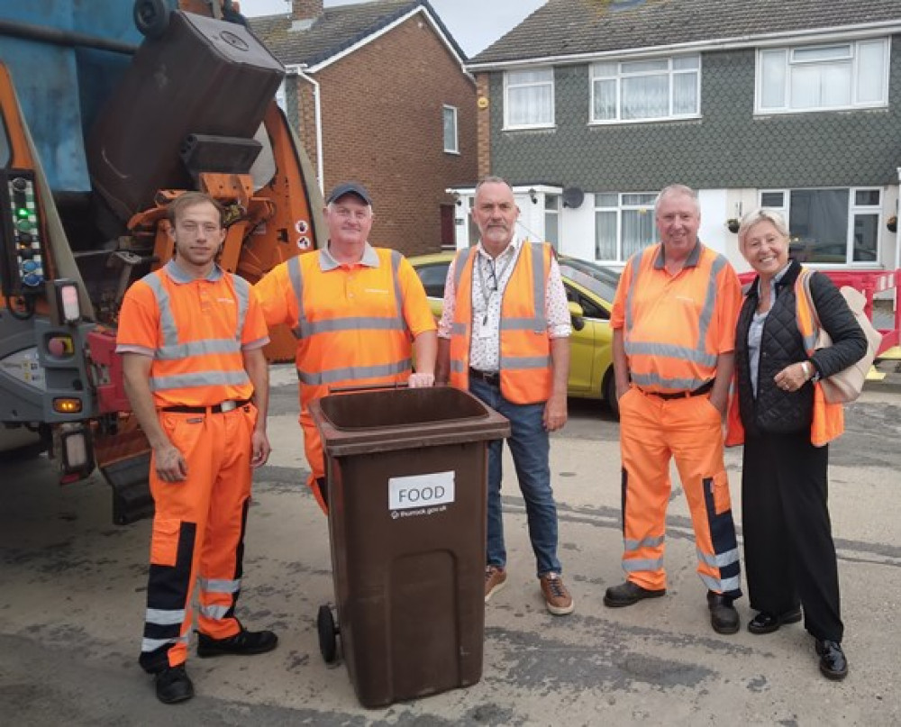 Cllrs Jefferies and Morris-Cook with a collection team. 