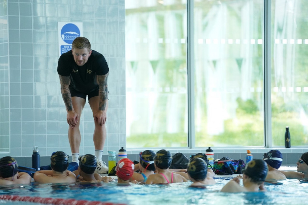 Adam Peaty at swim clinic (Picture: IHS, Woolverstone)