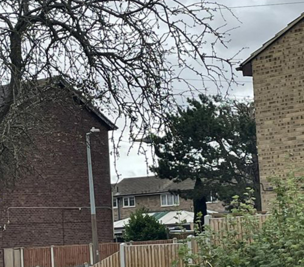 The helicopter landing in Chadwell St Mary this afternoon. 