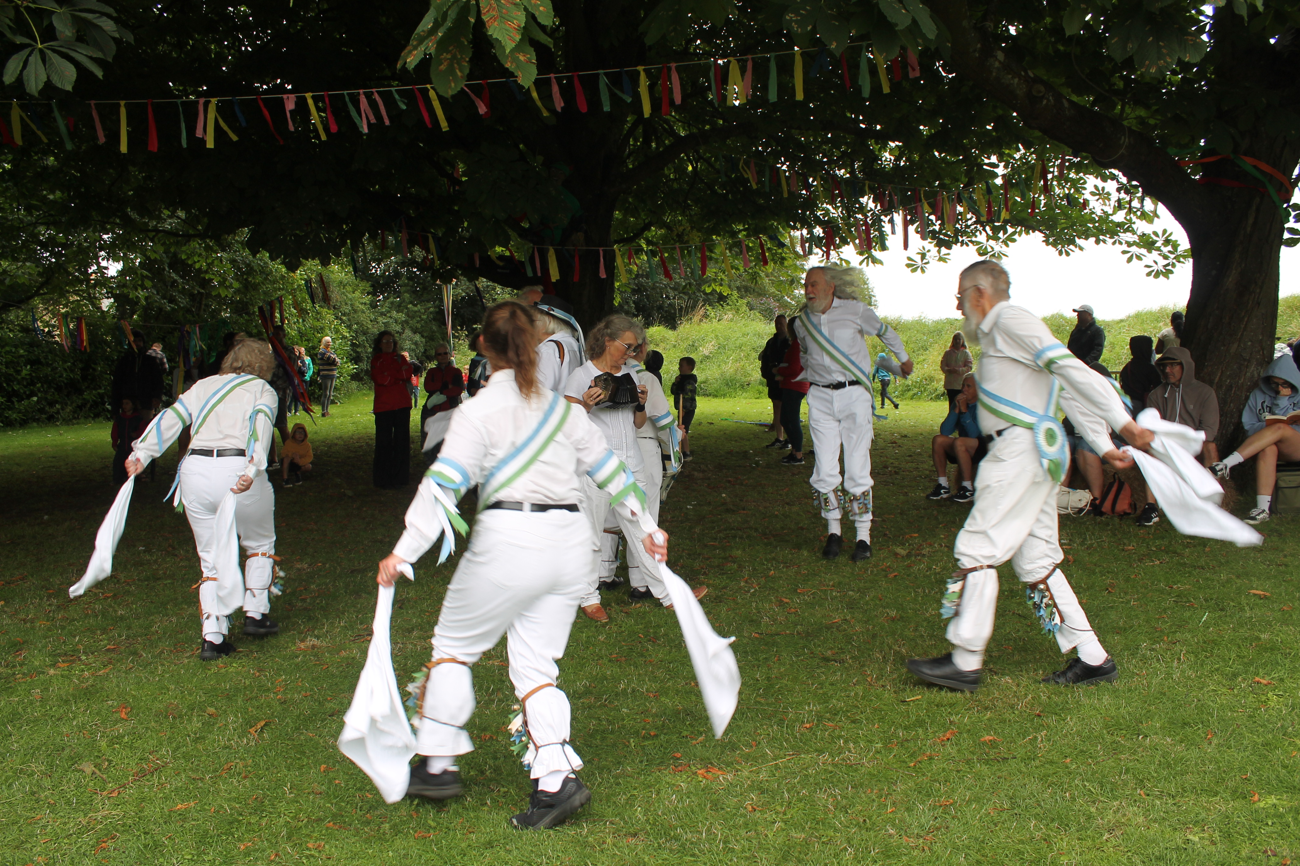 Morris dancing kept the crowds entertained