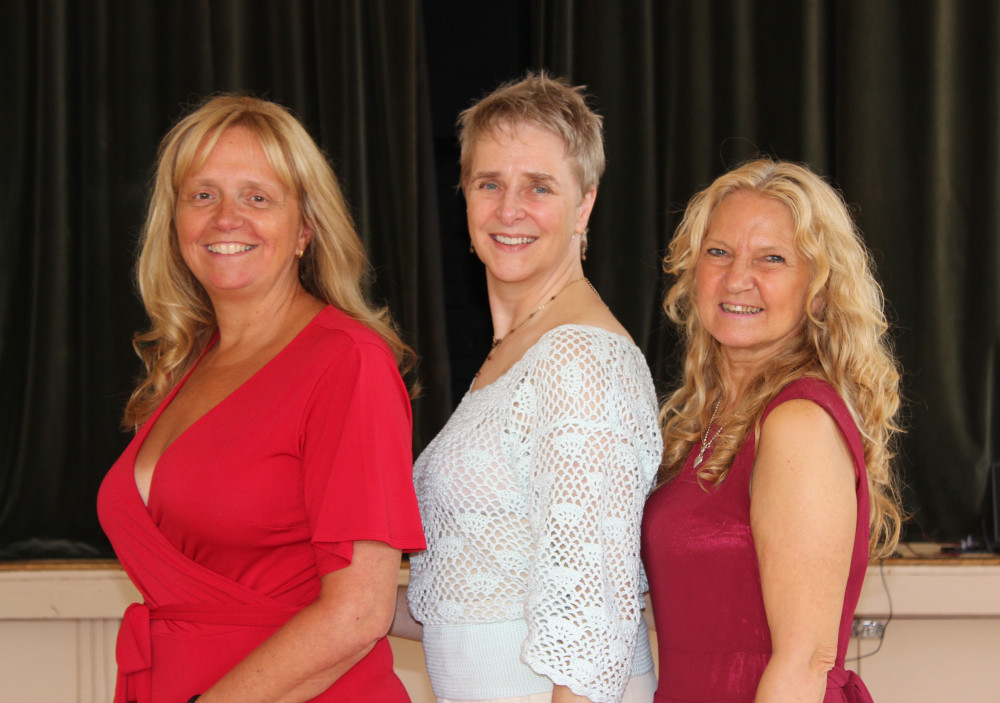 Sian, Liz and Christine are three of the four teachers of Shall We Dance Cheshire. (Image - Macclesfield Nub News) 