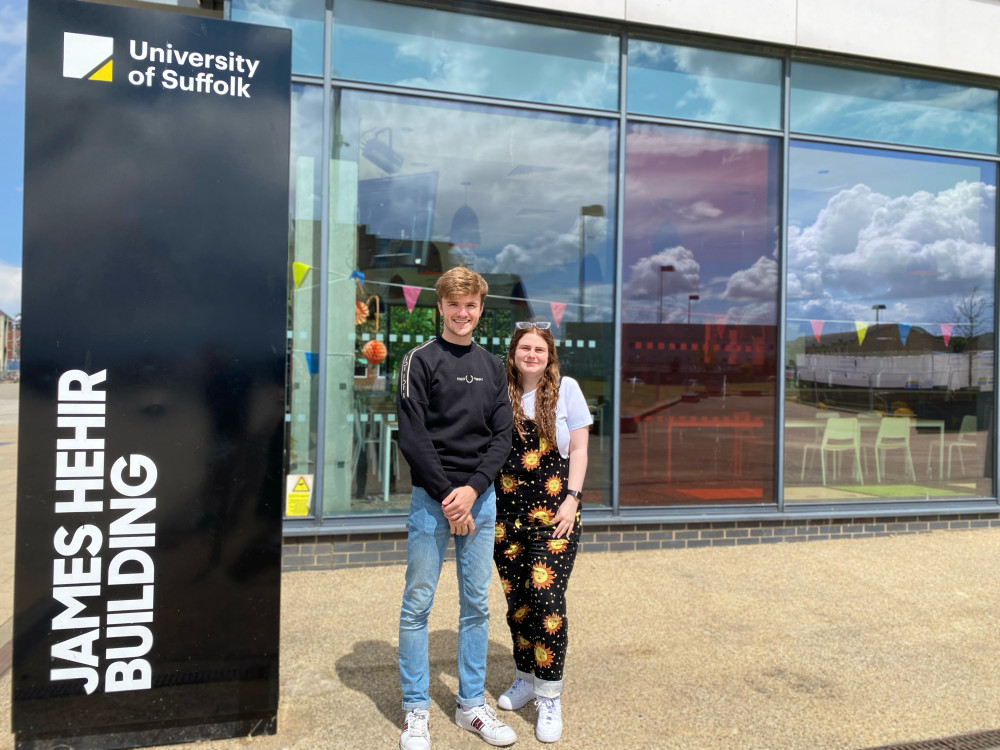 Lewis Woolston and Katie Pickard from the University of Suffolk SU (Picture: University of Suffolk Students’ Union)