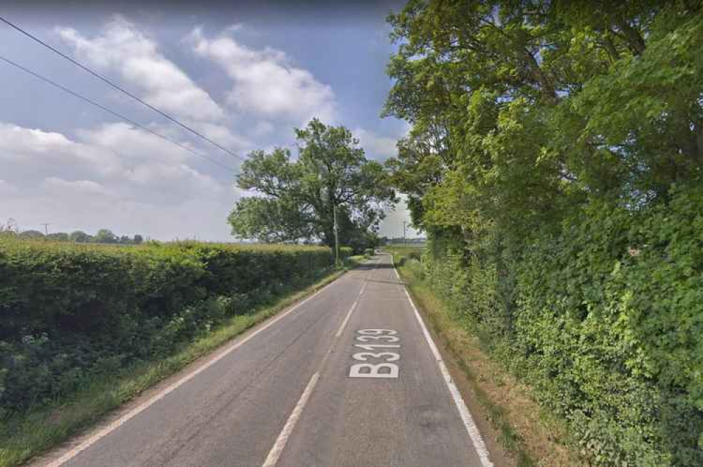 The collision happened on the B3139 between Blackford and Mark (Photo: Google Street View)