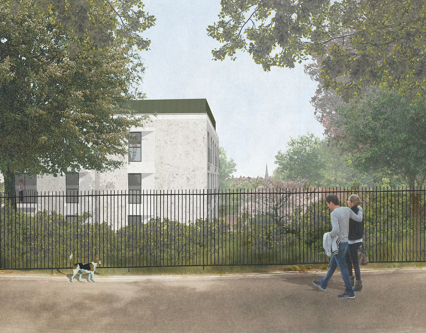 The proposed block of flats for Dorchester’s former tennis court off West Walks