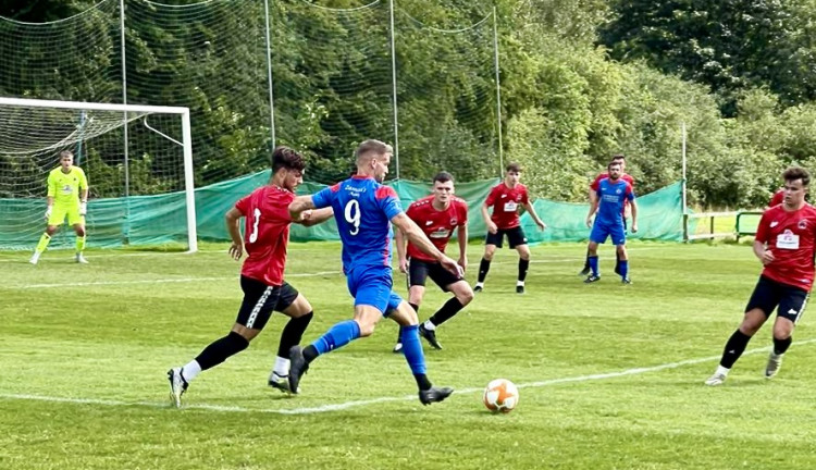 Action from Ashby Ivanhoe's United Counties League clash with Pinchbeck at the NFU Ground. Photo: Josh kay