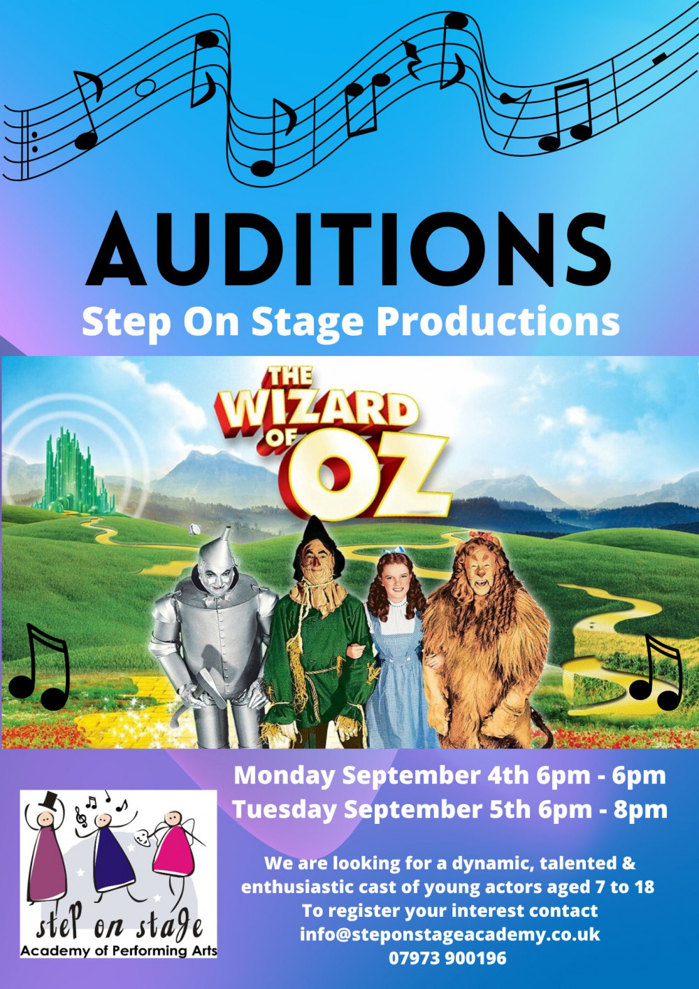 Performing arts school to host auditions. (Photo: Step On Stage Productions)