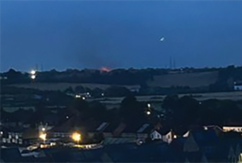 The flames could be seen from Tilbury and Grays. 