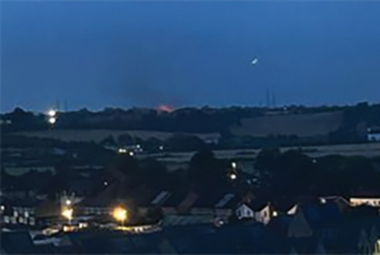 The flames could be seen from Tilbury and Grays. 