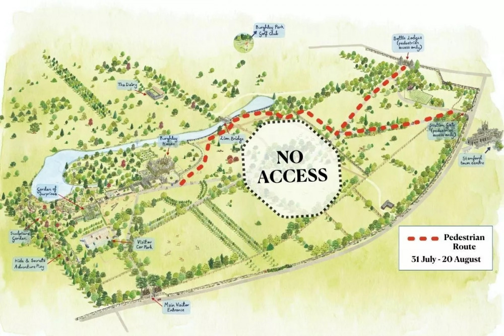 Burghley House are making modifications while the Horse Trials get set up. Image credit: Burghley House. 