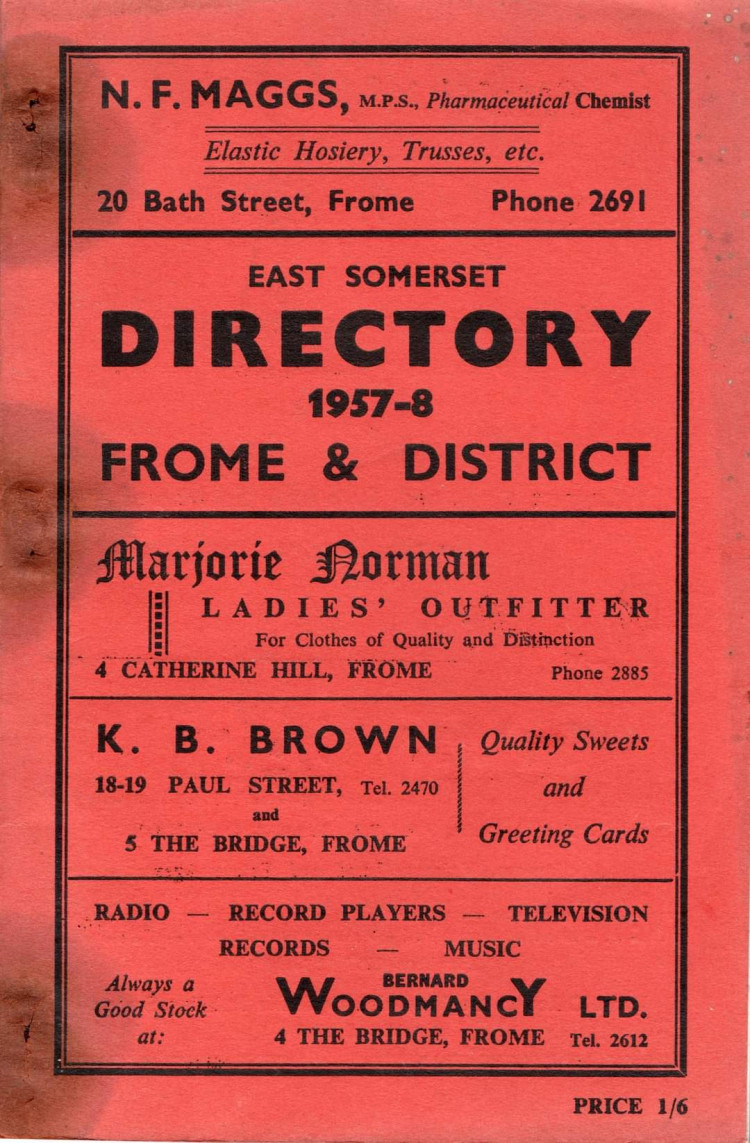The front of the directory 