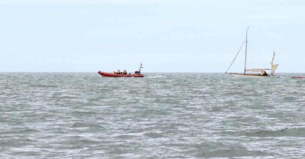 Yacht near Port of Felixstowe taken to Shotley under tow by Harwich RNLI (Picture: RNLI)