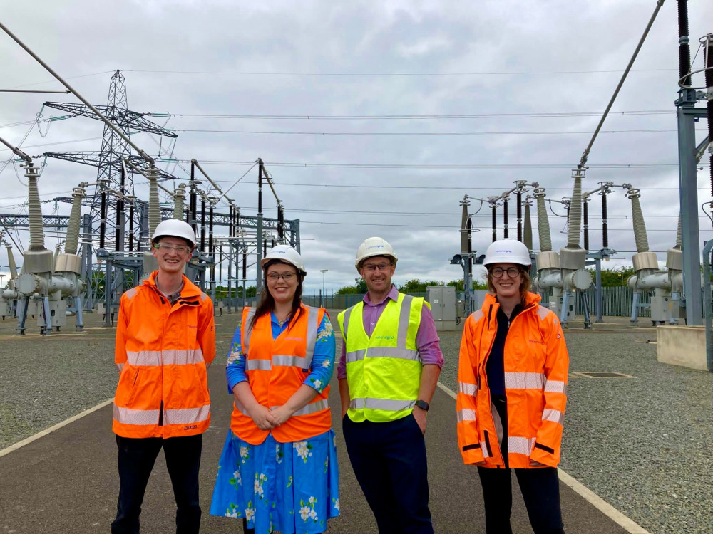 A Rhyall substation has been visited by the MP for Rutland and Melton. Image credit: Alicia Kearns MP. 