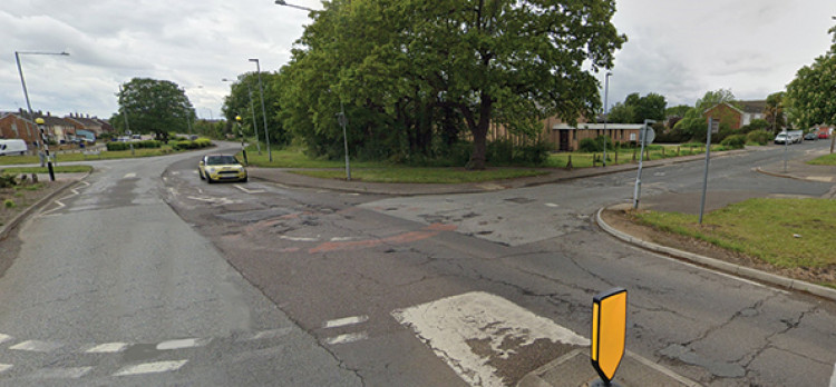 The junction of Brentwood Road and Sleepers Farm Road where the collision happened. 