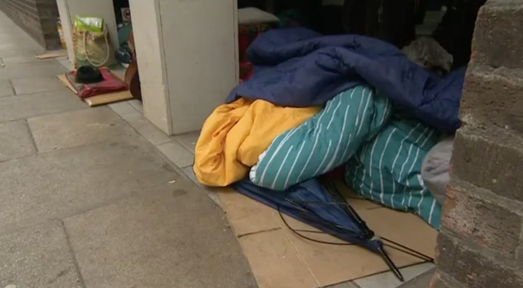 A rough sleeper in Devon (Credit: BBC Spotlight) 