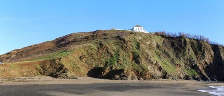 How Hotel Polurrian currently looks from Poldhu Cove. (Image: Supplied) 