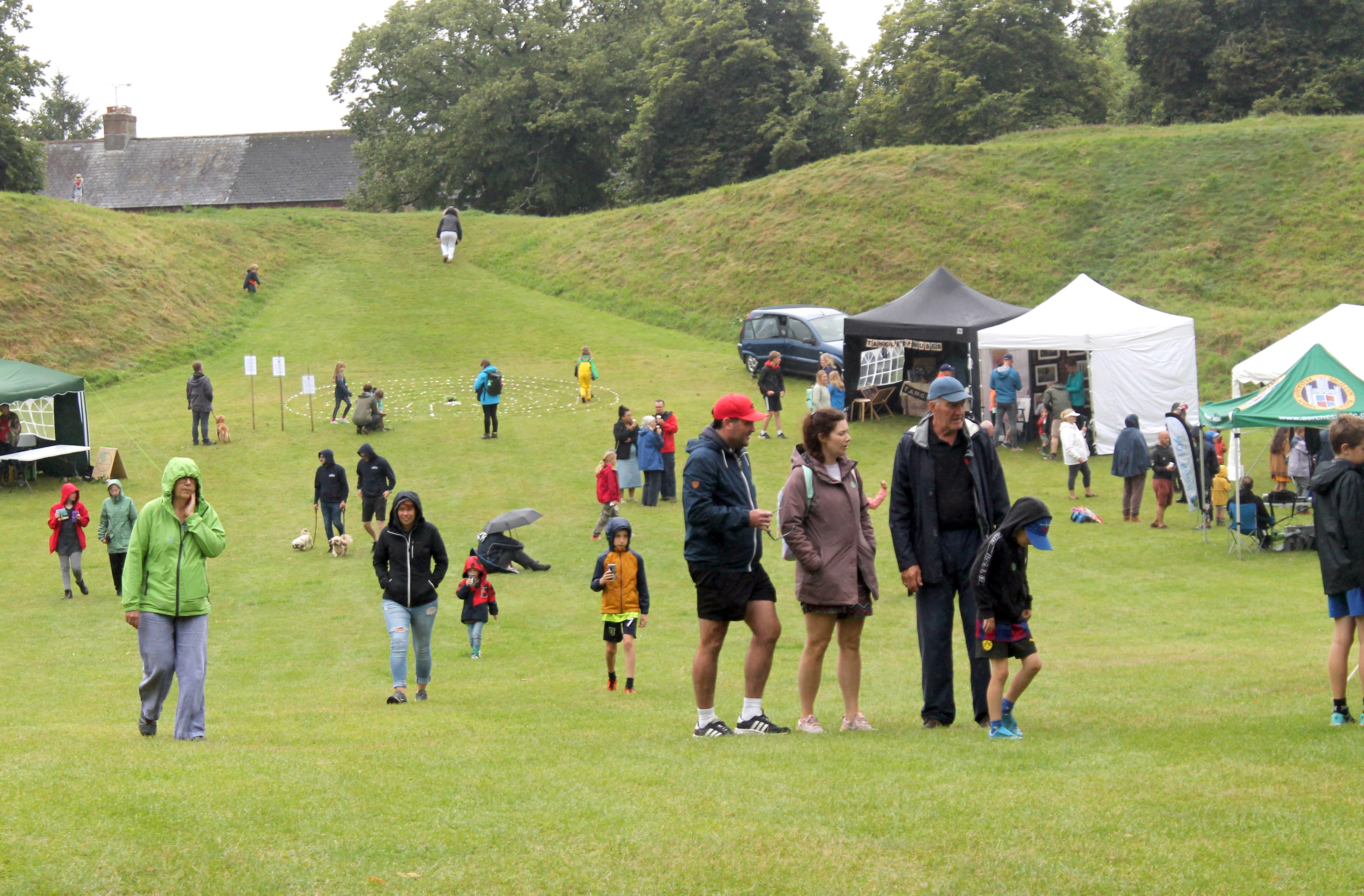 Families braved the wet weather to attended HengeFest