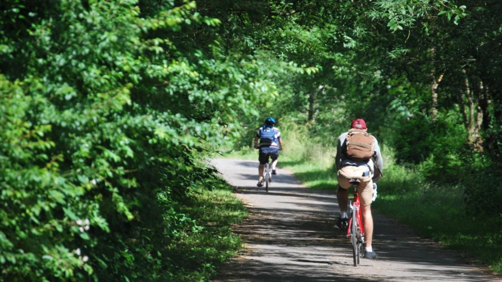 The Trans-Pennine Trail incorporates historic towns and remarkable countryside - the pictured stretch of the route is in the Heatons (Image - Stockport Council)