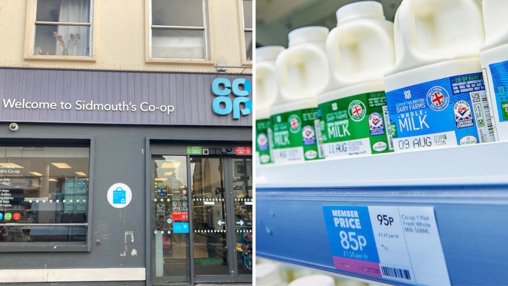 L: Co-op, Sidmouth (Nub News). R: Member price example (Co-op)