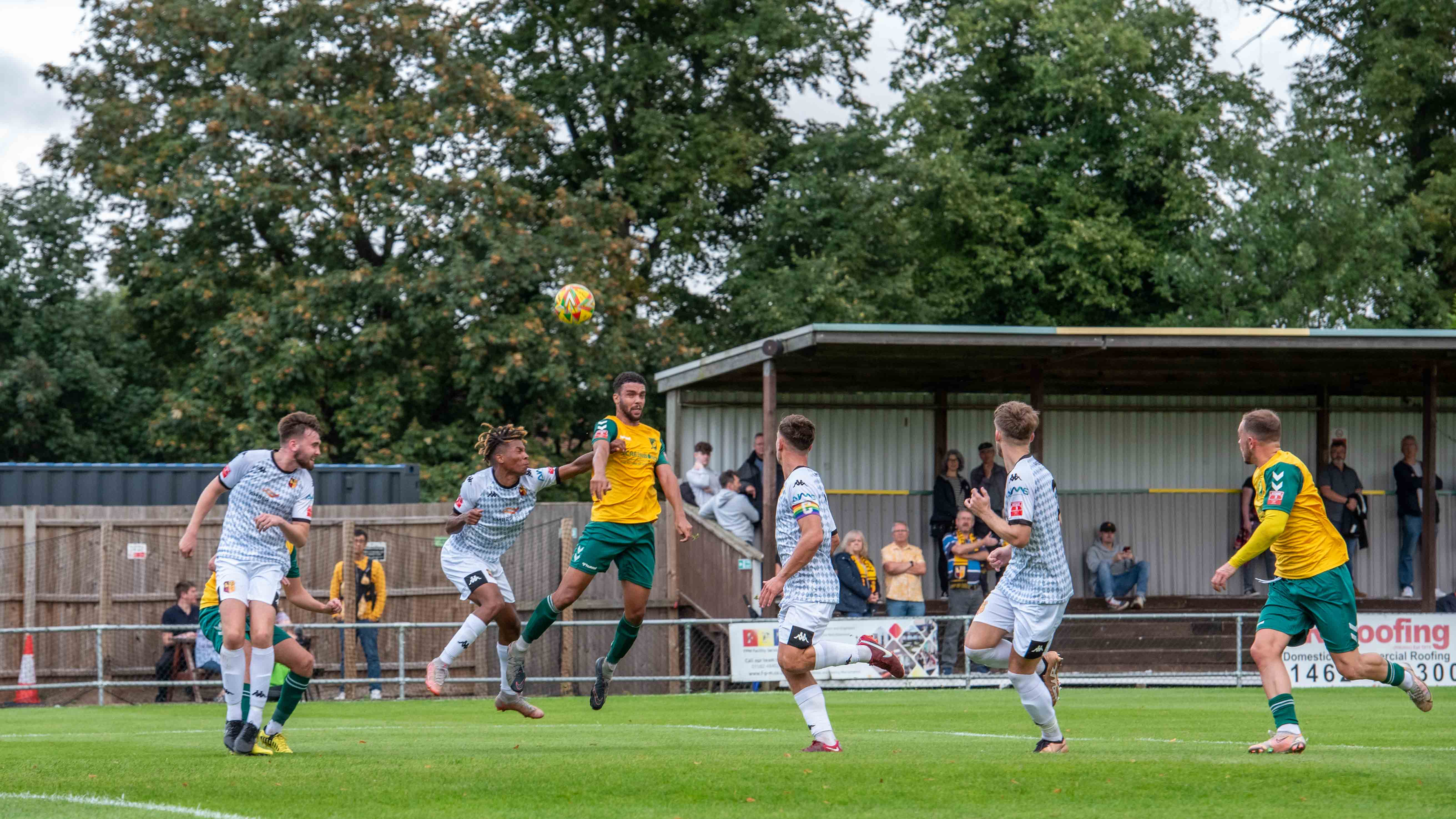 Hitchin Town 2-0 Alvechurch: Canaries soar to clinch heartening victory on opening day at Top Field. CREDIT: PETER ELSE 