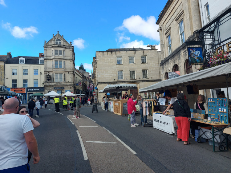 It was busy at Frome's Independent market on Sunday but small business confidence has ebbed 