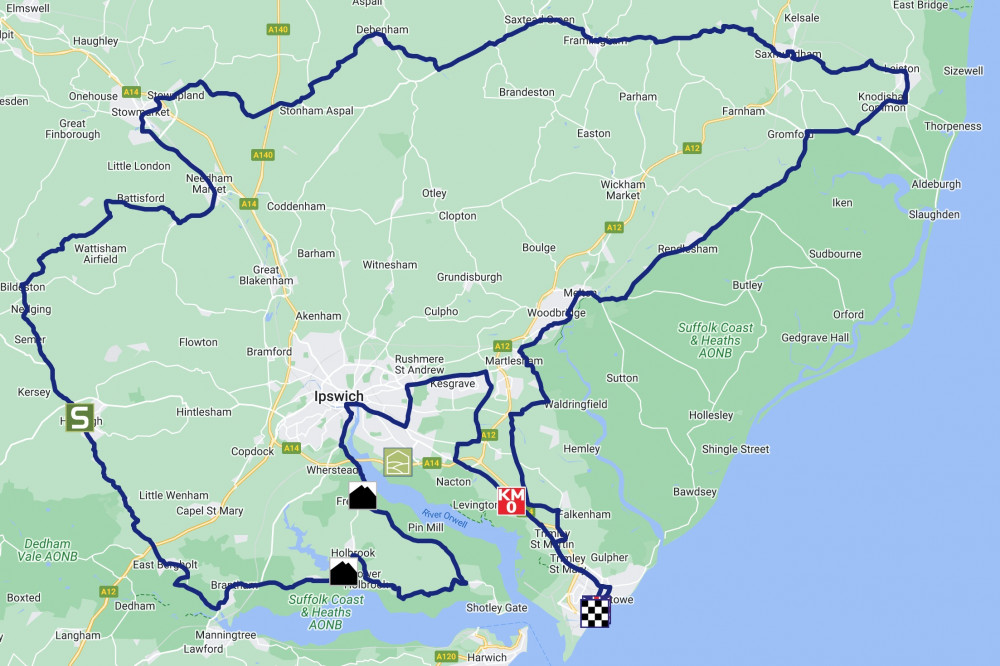 Tour of Britain detailed map