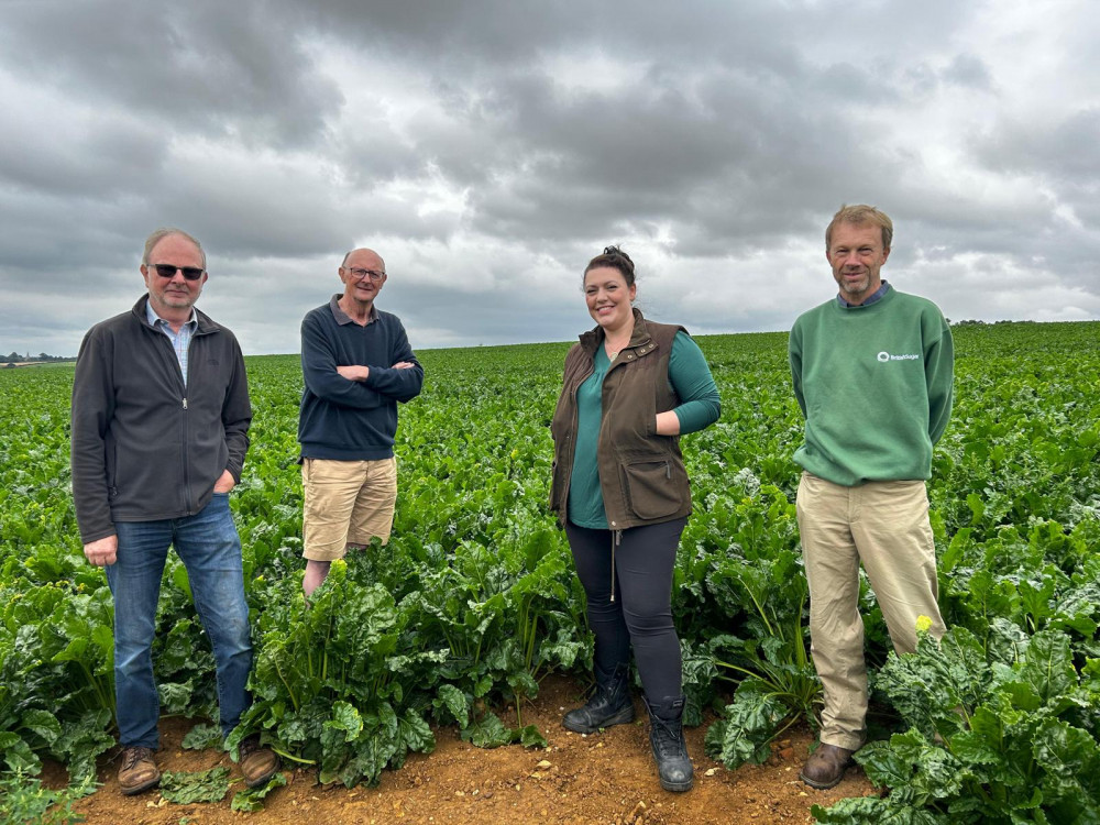 National Farmers' Union representatives and Rutland and Melton's MP visited a Rutland farm last week. Image credit: Alicia Kearns MP. 