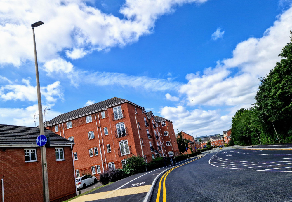 The Flag Lane Link connects Dunwoody Way to Delamere Street via the new road connecting Flag Lane with Harrison Drive (Ryan Parker).