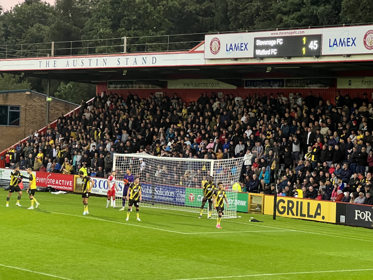 Stevenage FC beat Watford 4-3 on penalties following a 1-1 draw at the Lamex on Tuesday evening. CREDIT: @laythy29 Stevenage FC beat Watford 4-3 on penalties following a 1-1 draw at the Lamex on Tuesday evening. CREDIT: @laythy29