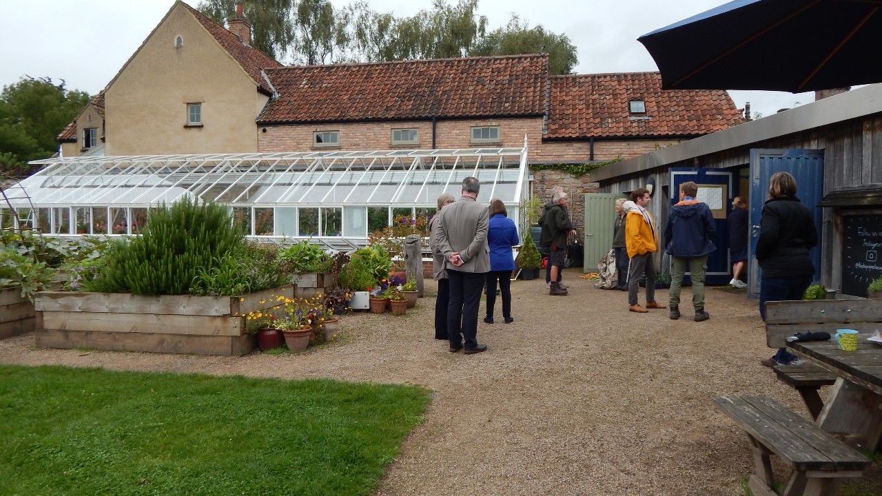 Bishop's Palace Community Garden Gate opening tea