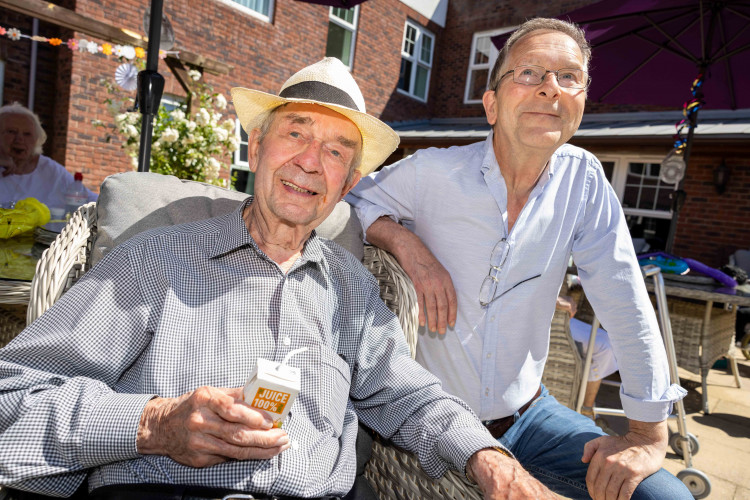 A Ladybrook Manor resident pictured with a guest (Image - WPR Agency)