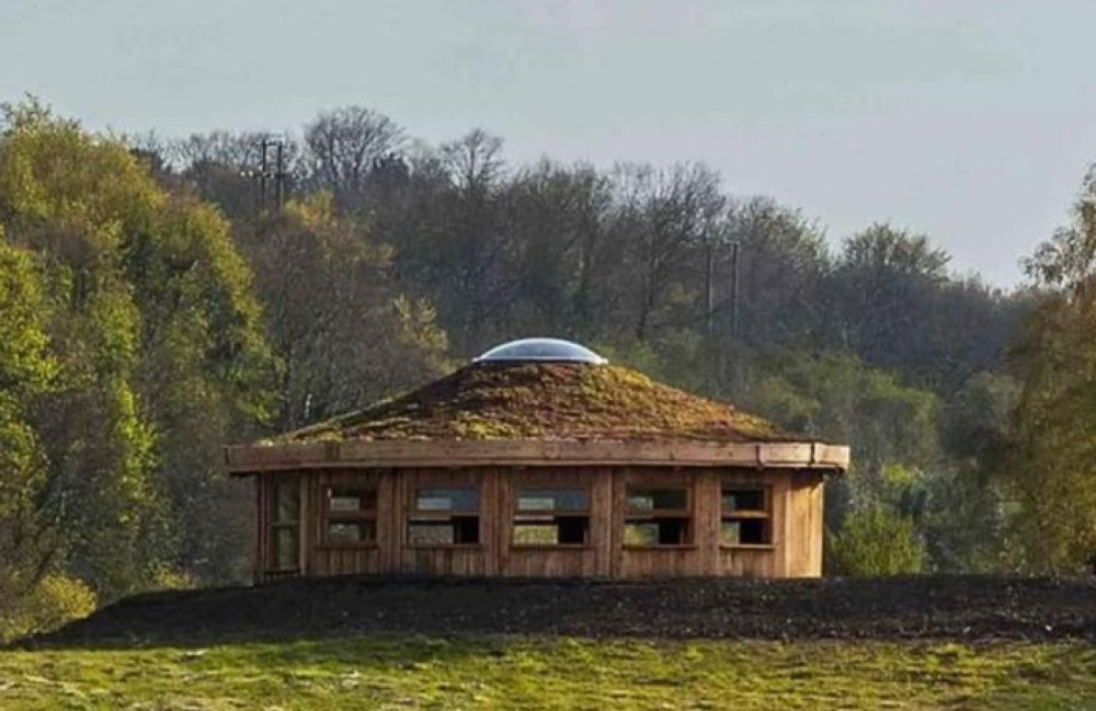 Artist's Impression Of How The 'Roundhouse' At St. Brigid's Chapel And Field In Glastonbury May Look. CREDIT: The Friends Of St. Bride\'s Mound.