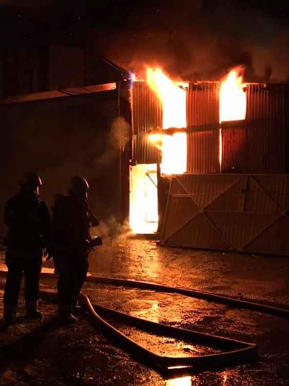 The fire in Stretcholt over the weekend (Photo: Taunton Fire Station)